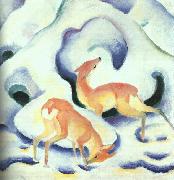 Franz Marc Deer in the Snow oil painting picture wholesale